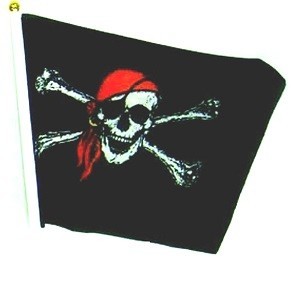 BENDERA BAJAK LAUT DENGAN GAGANG (48 pcs.)