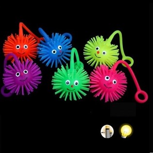 BOLA PUFFER MENYALA DENGAN TALI (24 pcs)