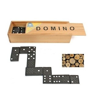 PERMAINAN DOMINO DALAM KOTAK KAYU (12 pcs)