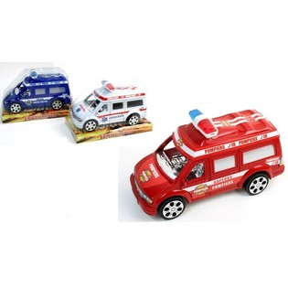 Kendaraan Polisi dan Ambulans Friksi dalam Kemasan Blister (6 pcs)