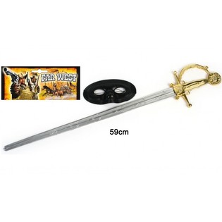 Set Topeng dan Pedang Zorro - 59 cm (6 pcs)