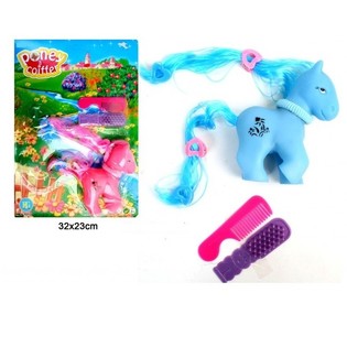 SET MAINAN KUDA PONI + SIKAT PADA KARTU (24 pcs)