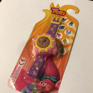JAM TANGAN PROYEKSI TROLLS DENGAN KARTU (12 pcs.)