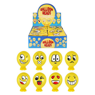 Balon Kepala Karakter Smiley dengan Dudukan &ndash; Display 240 pcs