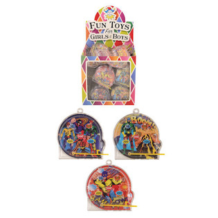 Mainan Mini Pinball Super Hero untuk Kotak Undian dalam Display (108 pcs)