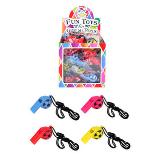 PELUIT SEPAK BOLA WARNA-WARNI DALAM DISPLAY (48 pcs)