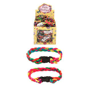 GELANG ANAK ANYAMAN WARNA NEON DALAM DISPLAY (144 pcs)