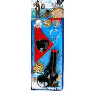 SET BAJAK LAUT DENGAN PISTOL SUARA PADA KARTU (24 pcs)