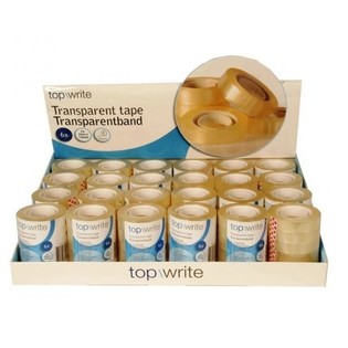 TOPWRITE - 6 ROL SELOTIP TRANSPARAN DALAM DISPLAY (24 SET x 6 ROL)