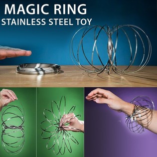 Magic Rings / Flow Rings - Cincin Ajaib 3D Kinetik - PERAK | DI KARTU (12 pcs)