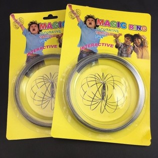 Magic Rings / Flow Rings - Gelang Ajaib Kinetik 3D - MULTI WARNA | DENGAN KARTU (12 Pcs)