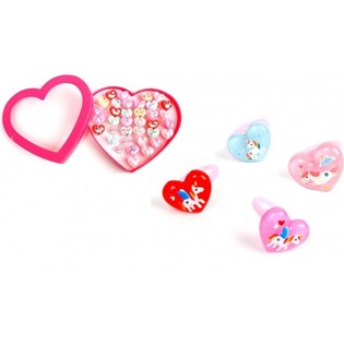 Cincin Anak Unicorn dalam Kotak Hati (36 pcs)