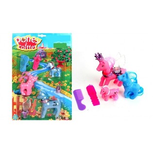 Set Mainan Keluarga Pony Besar Isi 6 (Kemasan Kartu)