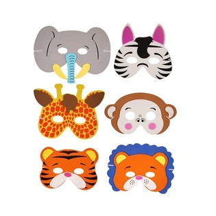 MIX MASKER HEWAN DARI FOAM (24 pcs)