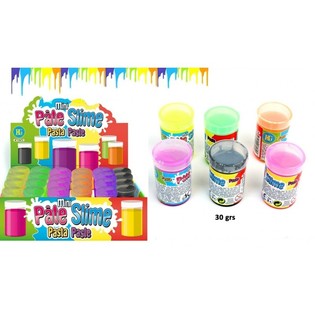 Slime Mini Berwarna dalam Tong (30 Gram) - Display 24 pcs.