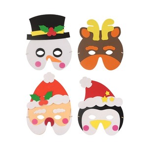 Mix Masker Natal Bahan Foam (24 pcs)