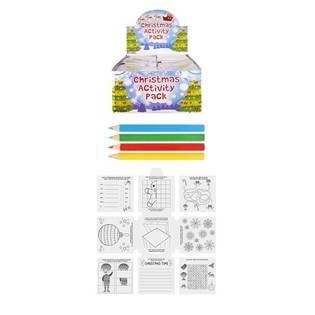 PAKET AKTIVITAS NATAL ANAK &ndash; MEWARNAI, TEKA-TEKI, PENSIL, DLL. (36 pcs)