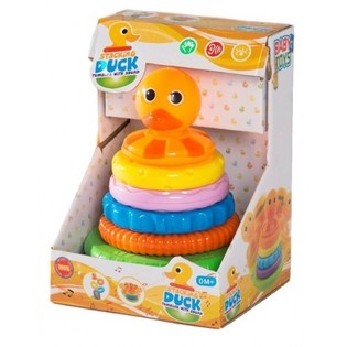 MAINAN SUSUN CINCIN BEBEK DENGAN SUARA, Untuk anak mulai 0 Bulan (6 pcs.)