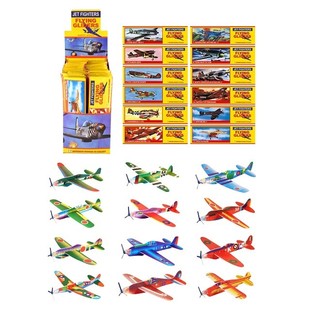 Pesawat Mainan Gabus Foam dalam Display (48 pcs)