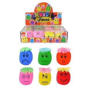 Bola Remas Moody Faces Besar Warna-Warni dalam Display (12 pcs)