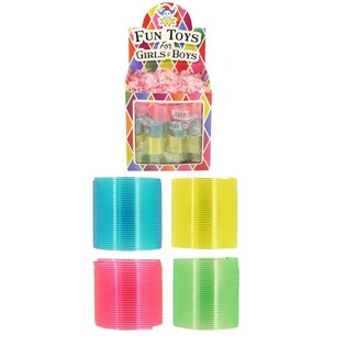 Mainan Slinky Spiral Warna Mini &Oslash;3 CM dalam Display (72 pcs)