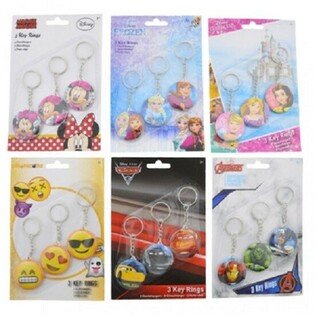 MIX Gantungan Kunci DISNEY 3 Pcs per Kartu (24 Kartu x 3 Pcs)