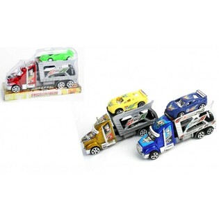 TRUK DENGAN TRAILER + MOBIL SPORT DALAM BLISTER (24 pcs)