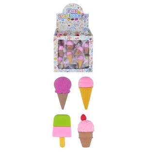 Penghapus Bentuk Es Krim dalam Display (96 pcs)