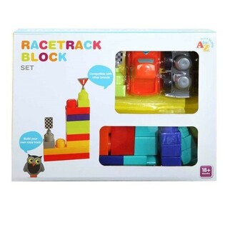 Set Balok Susun Lintasan Balap, untuk Anak Usia 18 Bulan+ (2 pcs)
