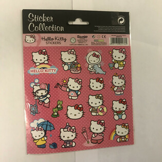 LEMBARAN STIKER HELLO KITTY BESAR, 20x16 Cm. (10 lbr.)