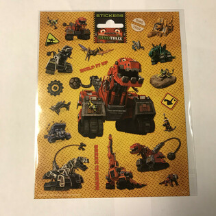 Lembaran Stiker Dinotrux Besar, 20x16 cm (10 lbr)