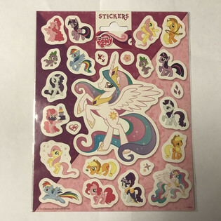 Lembar Stiker My Little Pony Besar, 20x16 Cm (10 pcs)