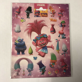 LEMBAR STIKER TROLLS BESAR, 20x16 Cm (10 pcs)