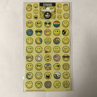 STIKER: SMILEY WORLD, Uk. 20 x 10 Cm. (10 pcs)