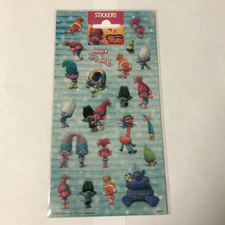 Lembar Stiker: TROLLS, Ukuran 20 x 10 cm (10 pcs)
