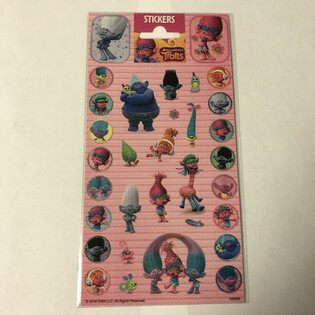 Lembar Stiker TROLLS - 20 x 10 cm (10 pcs)