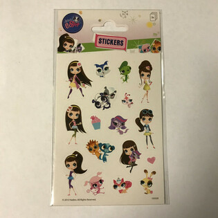 Lembar Stiker Little PetShop, Ukuran 16 x 9 cm (10 pcs)