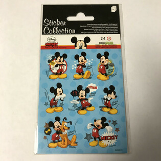 LEMBAR STIKER: DISNEY MICKEY MOUSE, Ukuran 16 x 9 cm (10 pcs)