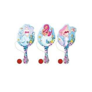 Mainan Raket Kayu Bola Karet Putri Duyung (24 pcs)