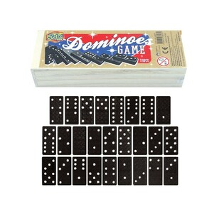 PERMAINAN DOMINO DALAM KOTAK KAYU (12 pcs.)