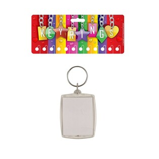Gantungan Kunci Foto Kosong DIY 3.5 x 4.5 cm (12 pcs)