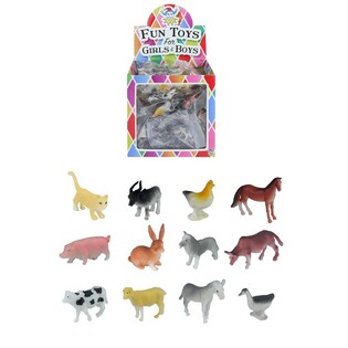 Mainan Miniatur Hewan Ternak Lucky Dip Box Display (84 Pcs)