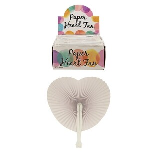 Kipas Tangan Putih Bentuk Hati (36 pcs)