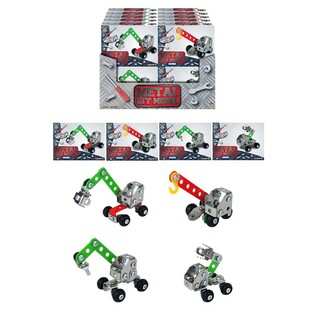 Rakit Sendiri Kendaraan Konstruksi Logam - Dalam Display (24 pcs)