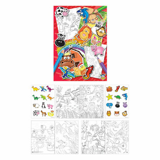 BUKU MEWARNAI DENGAN STIKER (48 pcs)