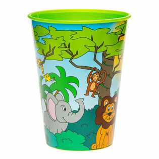 Gelas Minum / Cup Es Krim Gambar Hewan Jungle - 260 ml (12 pcs)