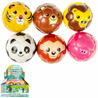 Bola Busa Karakter Wajah Hewan &Oslash; 6.3 Cm dalam Display (24 pcs)