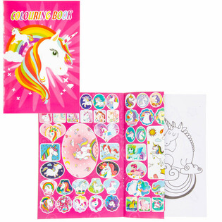 Buku Mewarnai Unicorn dengan Stiker 20x14 cm (24 pcs)