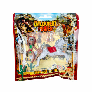 Mainan Figur Koboi & Indian Naik Kuda Mix (12 pcs)
