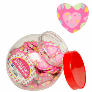 Penghapus Bentuk Hati dalam Toples (100 pcs)